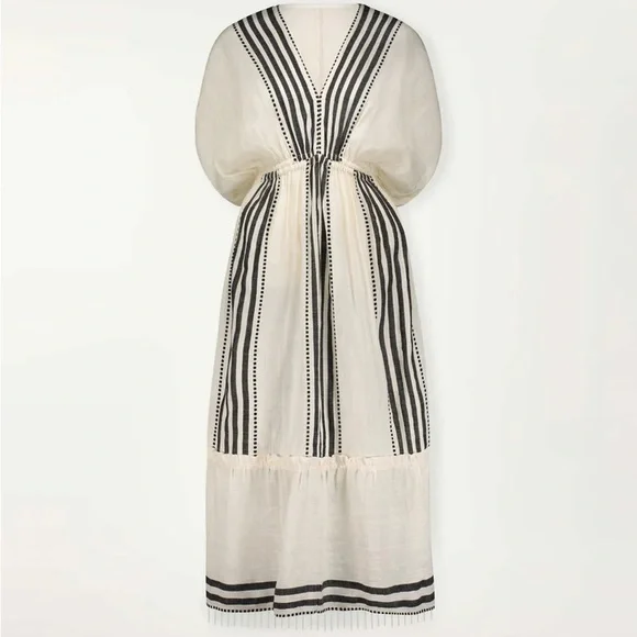 Lemlem LEILA plunge dress linen size M - Picture 1 of 8